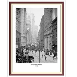 Broad Street - Cross Stitch Pattern - Retro New York 1905 - PDF Compté vintage Full Cross Stitches - 4 Tailles