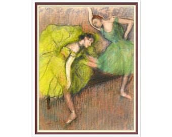 Degas Dancers Cross Stitch Pattern: Vintage Art (PDF Download)