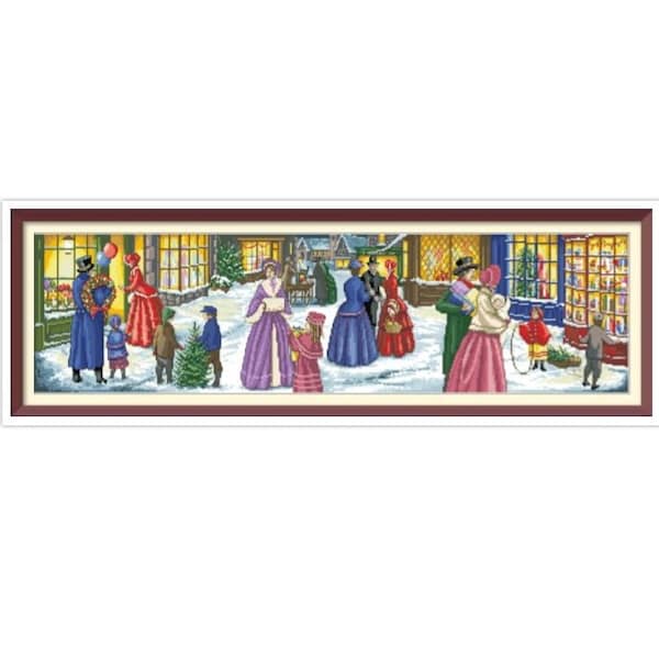 Victorian Christmas - Cross Stitch Pattern - PDF Counted Vintage Cross Stitches Pattern - Victorian Ladies