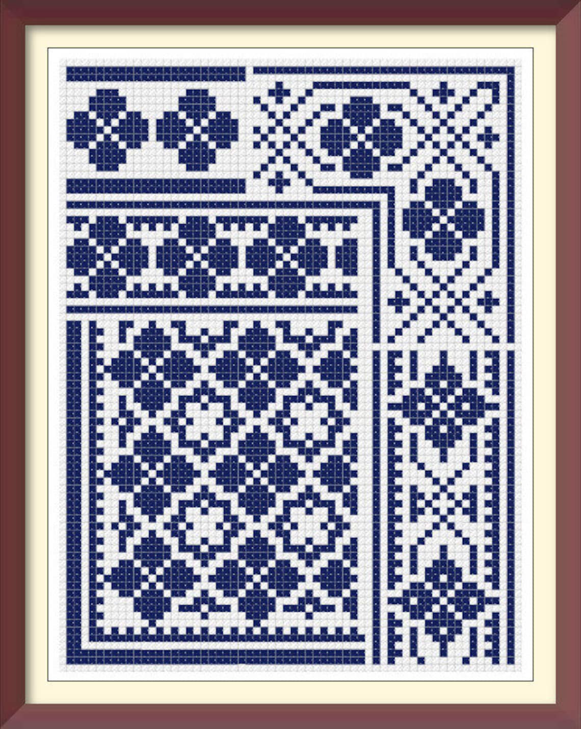 Borders Cross Stitch Pattern 5 Plates Corners Inserts - Etsy
