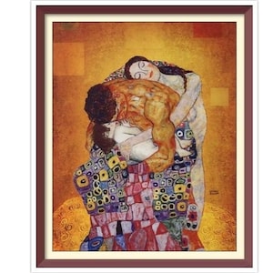 Gustav Klimts &#39;Die Familie&#39; Vintage Kreuzstichmuster (PDF)