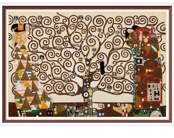 クロスステッチキット - G. クリムトの絵画「生命の樹」Riolis 0094PT
