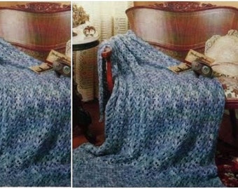 Knitted Mohair Victorian Lace Afghan Pattern: Vintage Home Decor (PDF)