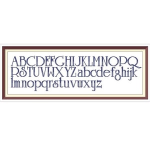 Alphabet - Cross Stitch Pattern - PDF Counted Vintage Cross Stitch Pattern - Letters