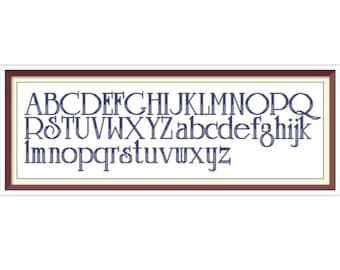 Alphabet - Cross Stitch Pattern - PDF Counted Vintage Cross Stitch Pattern - Letters