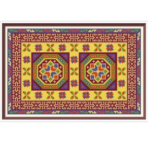 DollHouse Carpet - Cross Stitch Pattern - PDF Geteld Miniatuur voor Needlepoint - Poppenkleed - Geometrisch borduurwerk - Miniatuur maken