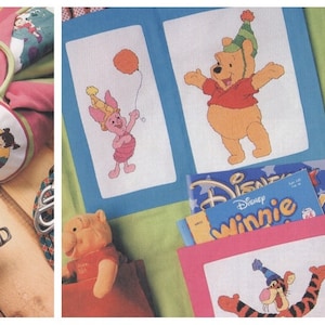 Cross Stitch Pattern - Winnie the Pooh and Friends - PDF Vintage Cross Stitch Pattern - Italian