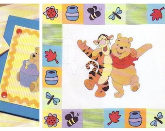 Patrón de punto de cruz de Winnie the Pooh: Diseño de amigos vintage (patrón PDF)
