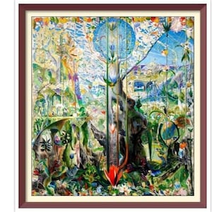 Tree of My Life - Cross Stitch Pattern - Joseph Stella  1877-1946 - PDF Counted Vintage Cross Stitch Pattern - Full Cross Stitches - 4 Sizes