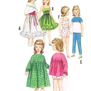 Vintage Sewing Pattern Fashion Dolls 12&quot; Wardrobe Clothes for Dolls 12&quot; Digital Download PDF