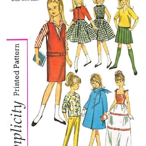 Vintage Sewing Pattern Fashion Dolls 9&quot; Wardrobe Clothes for Dolls 9&quot; Digital Download PDF