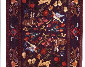Regal Tapestry Afghan and Pillow - Afghans Knitting Pattern - Country Home Decor - PDF Vintage Knitting Pattern - English
