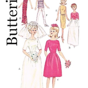 Vintage Sewing Pattern Fashion Dolls 11-1/2&quot; Wardrobe Clothes for Dolls 11-1/2&quot; Digital Download PDF