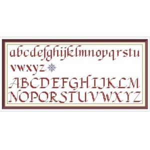 Alphabet - Cross Stitch Pattern - PDF Counted Vintage Cross Stitch Pattern - Letters