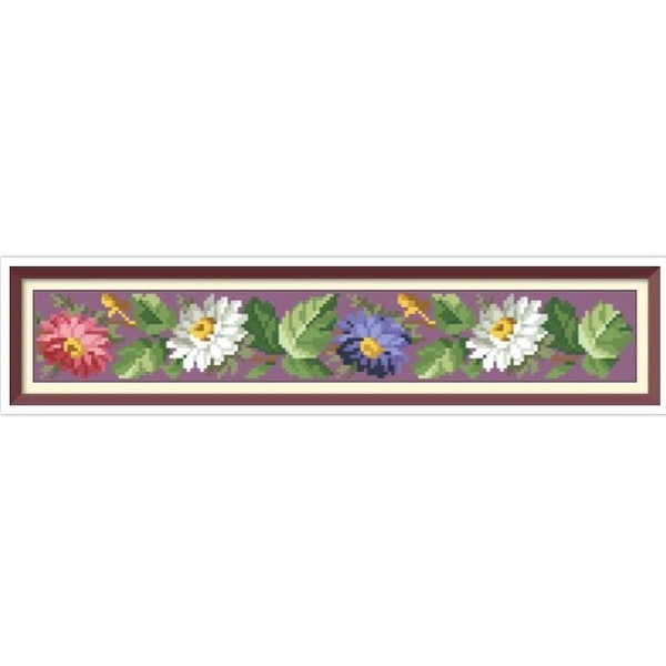 Mini Panels Antique Flowers - Cross Stitch Pattern - PDF Counted Antique Cross Stitches - Antique Floral - Berlin Embroidery