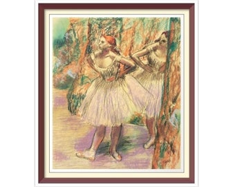 Degas Dancers Vintage Cross Stitch Pattern (PDF Download)