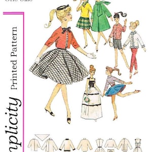 Vintage Sewing Pattern Fashion Dolls 11-1/2&quot; Wardrobe Clothes for Dolls 11-1/2&quot; Digital Download PDF