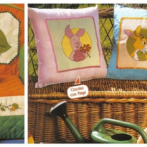 Cross Stitch Pattern - Winnie the Pooh and Friends - PDF Vintage Cross Stitch Pattern - Italian