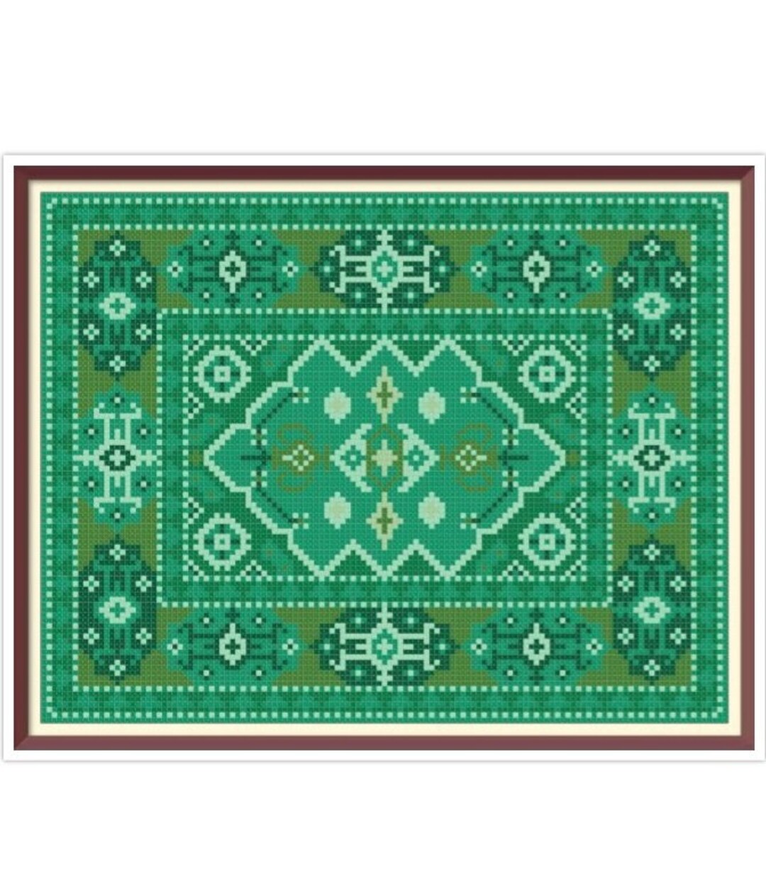 Doll Rug Cross Stitch Pattern PDF Making Miniature Oriental Doll House