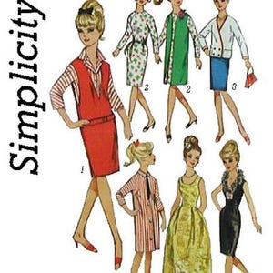Vintage Sewing Pattern Fashion Dolls 11-1/2&quot; Wardrobe Clothes for Dolls 11-1/2&quot; Digital Download PDF