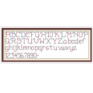 Alphabet - Cross Stitch Pattern - PDF Counted Vintage Back Stitches Pattern - Letters