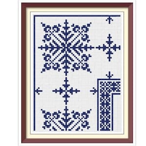 Borders - Cross Stitch Pattern - Corners, Inserts and General Motifs - Antique Sampler PDF Counted Vintage Pattern - Reproduction 1890