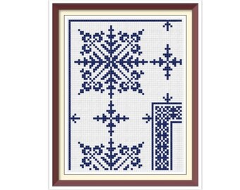 Antique Sampler Cross Stitch Pattern: Borders and Motifs (PDF Pattern)