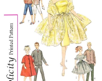 Vintage Fashion Doll Clothes Sewing Pattern for 11.5"-12" Dolls (Digital Download PDF)