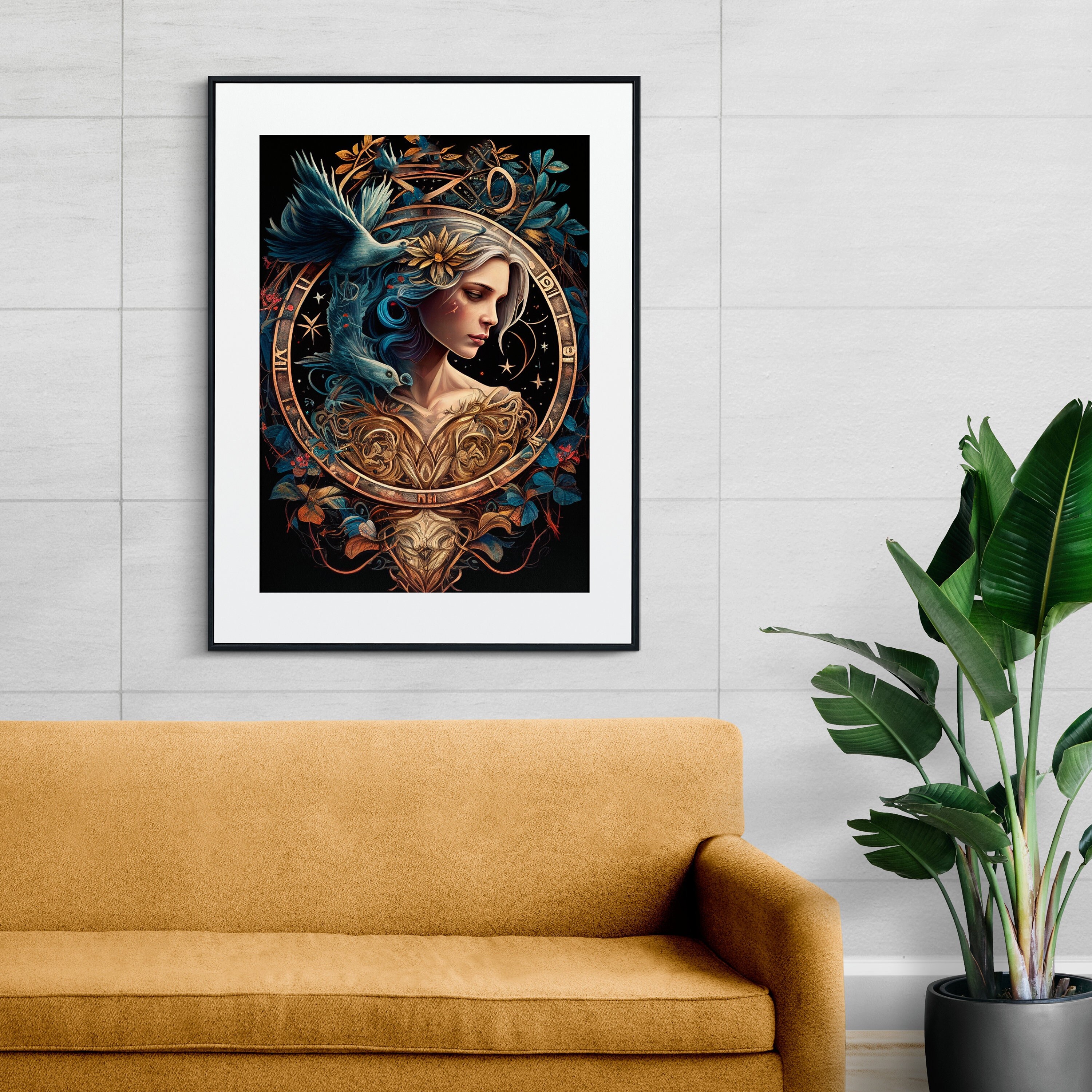 Fantasy Summer Goddess - Girl with Crystal Art Wall Room Poster - POSTER  20x30