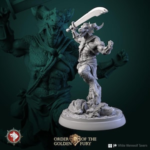Kobold Warrior | 3D Printed Miniature | 25mm Grid | Fantasy Miniature | Custom Base | Licensed WWT