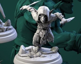 Small Angry Goblins | 3D Printed Miniature | 25mm Grid | Fantasy Miniature | Custom Base | Licensed WWT