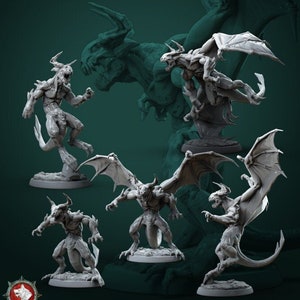 Devil | 3D Printed Miniature | 25mm Grid | Fantasy Miniature | Custom Base | Licensed WWT