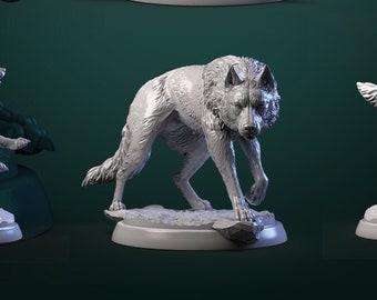 Wolf | 3D-printed miniature 32mm Heroic Scale