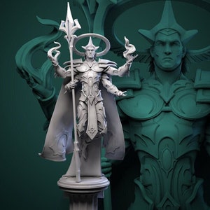 Kala the lightbringer | 3D Printed Miniature | 25mm Grid | Fantasy Miniature | Custom Base | Licensed WWT
