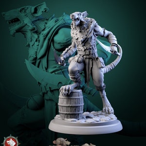 Rogue Rat | 3D Printed Miniature | 25mm Grid | Fantasy Miniature | Custom Base | Licensed WWT