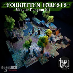 Waldkacheln | Forgotten Forests („Tiles of the Crypt“) | Modulares Tabletop-Gelände