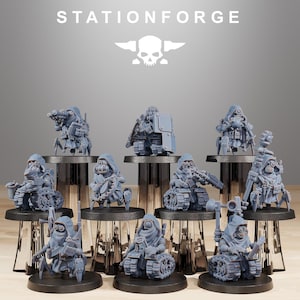 Scavenger Salvagers | 3D Printed Miniature | Modular Kit | 32mm Heroic Scale | Station Forge Licensed