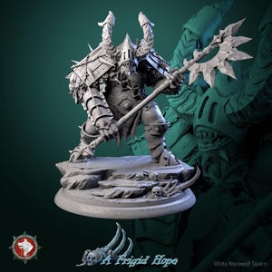 Azrimor the Frostreaver | 3D Printed Miniature | 25mm Grid | Fantasy Miniature | Custom Base | Licensed WWT