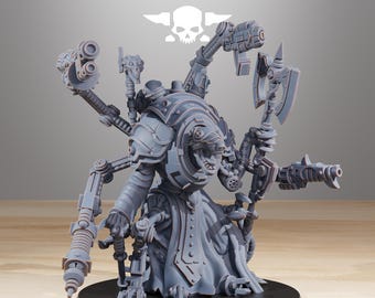 Raticus Techer | Miniatura impressa em 3D | Kit modular | Escala heroica de 32 mm | Licenciado pela Station Forge