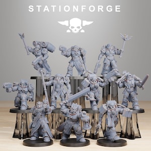Socratis Reverends | 3D Printed Miniature | Modular Kit | 32mm Heroic Scale | Station Forge Licensed