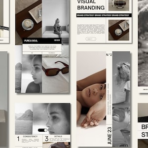 Minimal Modern Instagram Template Aesthetic luxury posts Instagram, Bundle Post Story, Social Media Business, Canva Template, Influencer