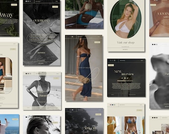 Minimalist Instagram Template Bundle: Luxury Carousels (Canva Template)