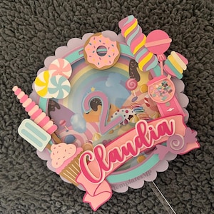 Candyland Kuchen Topper SVG • Digitaler Download für Cricut & Silhouette Studio • Digitale Datei