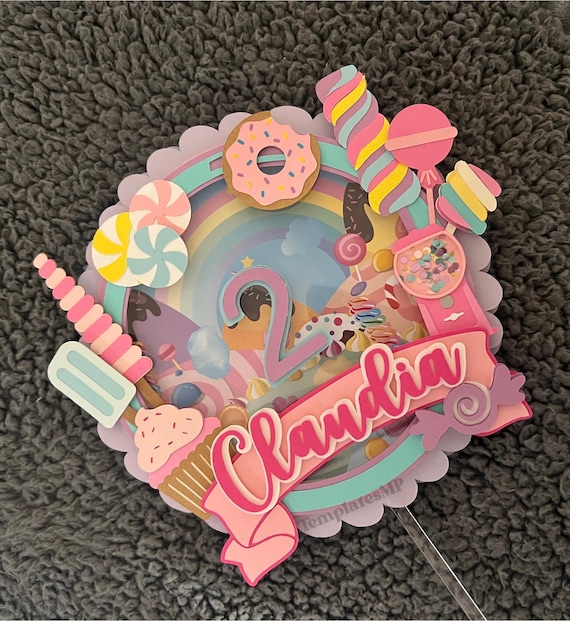 Candyland Cake Topper SVG • Digital Download for Cricut & Silhouette Studio • Digital File