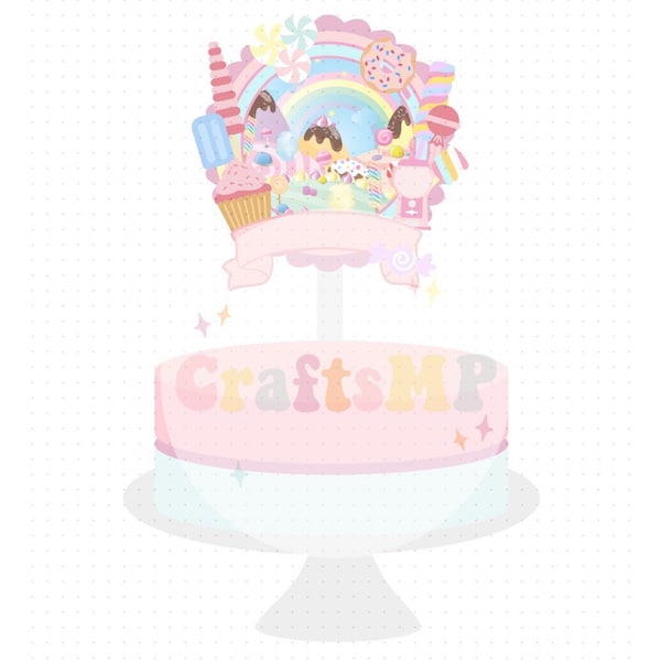 Candyland Cake Topper SVG, Studio.