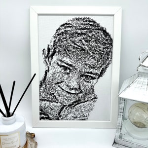 Transform Your Photo into Embroidery on Canvas - Sketch Style