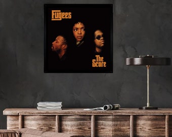 Fugees, The Score Album cover, poster, wall art. Print or Fully Framed Available. Actual size of original Vinyl Covers.