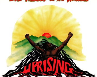 Bob Marley & the Wailers Uprising Album cover, poster, wall art. Print or Fully Framed Available. Actual size of original Vinyl Covers.