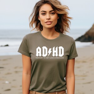 Funny ADHD Raccoon Shirt: Mental Health Tee