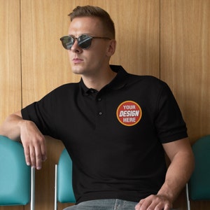 Custom Logo Embroidered Polo Shirt: Digitized Business Casual